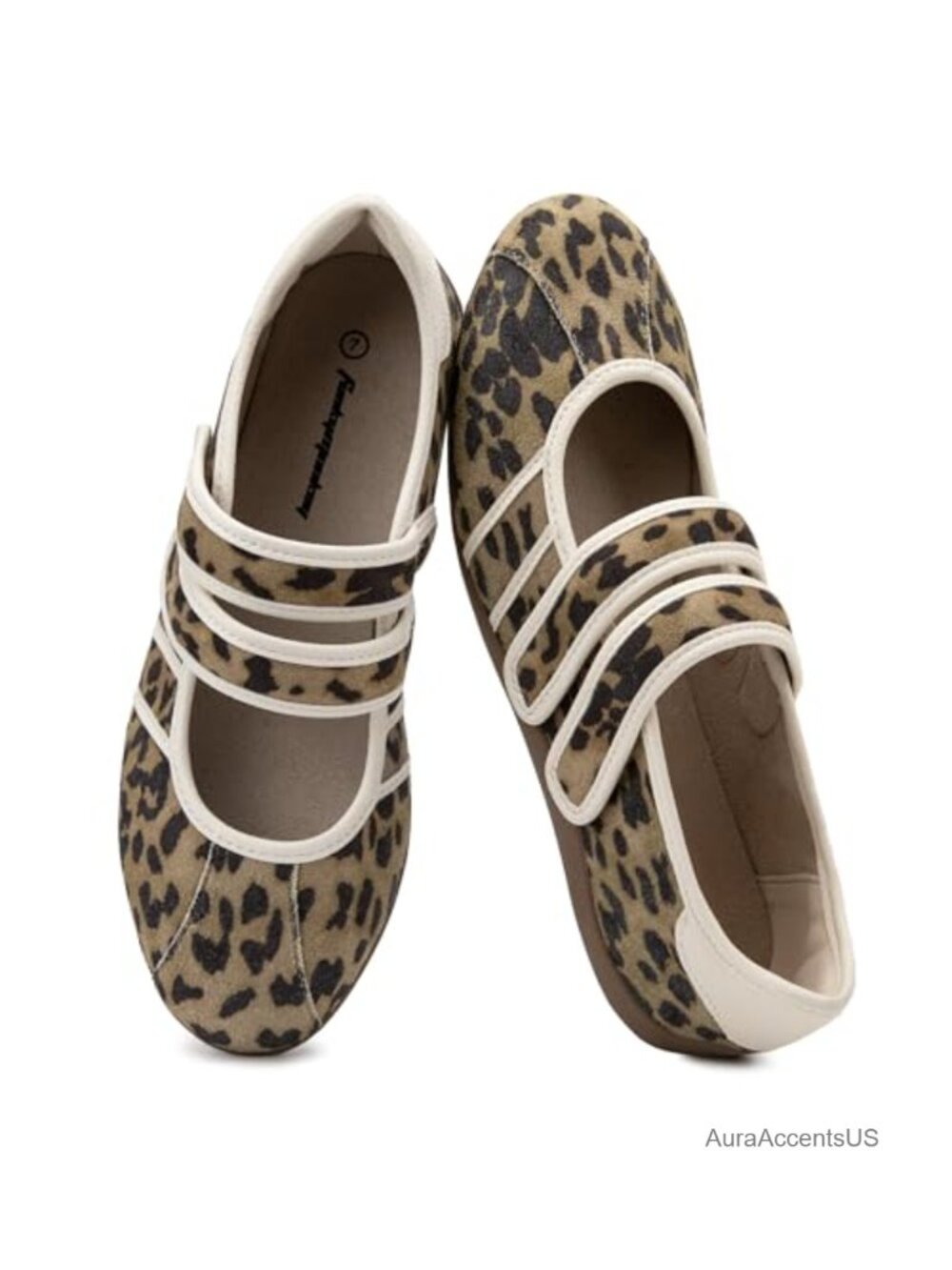 Mary Jane Sneakers Dual Velcro Strap Ballet Flat Tennis Shoe